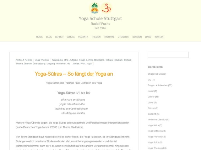 yoga sutras so faengt der yoga an